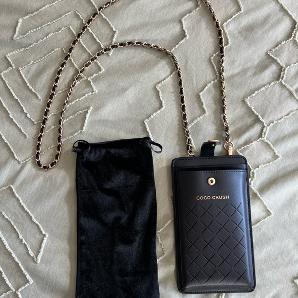 CHANEL Black Clutch with Gold Chain - Picture 1 of 4